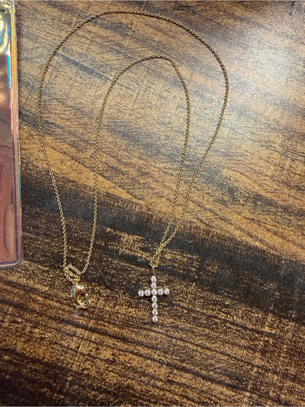 Electric Picks 14k Gold Cross Necklace
